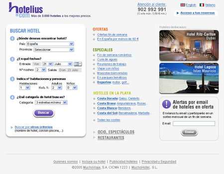 nueva web de Hotelius