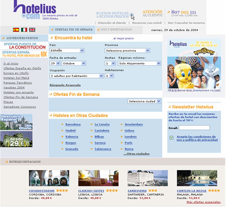 antigua web de Hotelius