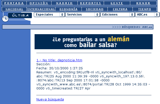 como se presentan los resultados en el ABC