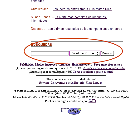 como se presenta el buscador en el mundo