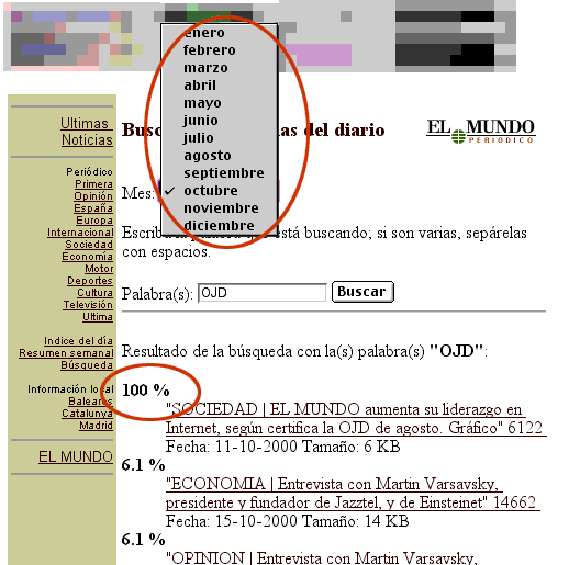 resultados en el buscador del mundo