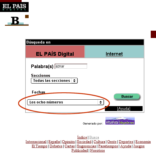 como se presenta el buscador en el Pais