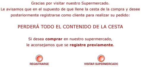 pantalla de entrada al supermercado del corte ingles como invitado